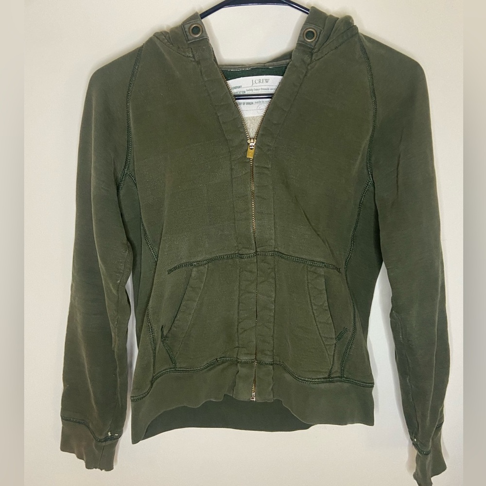 J. Crew Vintage Hooded Sweatshirt with Sherpa Lining